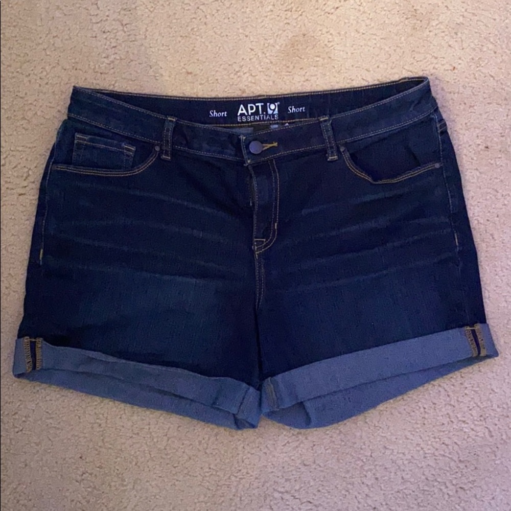 Dark wash jean shorts